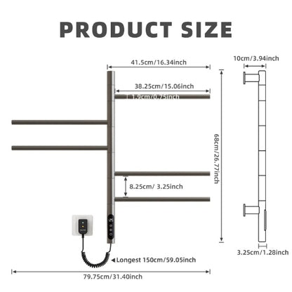 SIOYIE Elektrische verwarmde handdoekrek